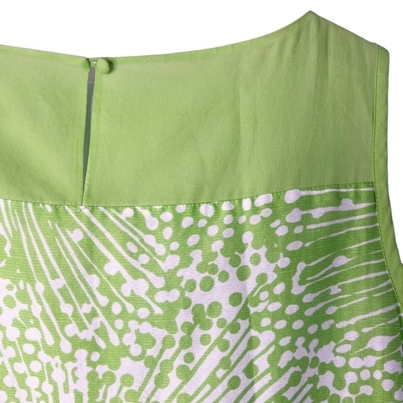 DONCASTER Silk Blend Sleeveless Dress Size 8 in Tropical Green Print - Picture 9 of 14